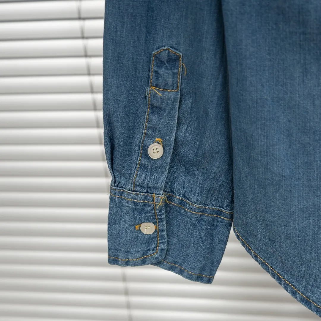 P250 top version (difference in currency) Style: Ralph Lauren POLO denim canvas embroidered long shirt POLO Color: Picture color Size: S-XL Fabric: Pure cotton Accessories: Full set of customized accessories No gender distinction Same style for men and women